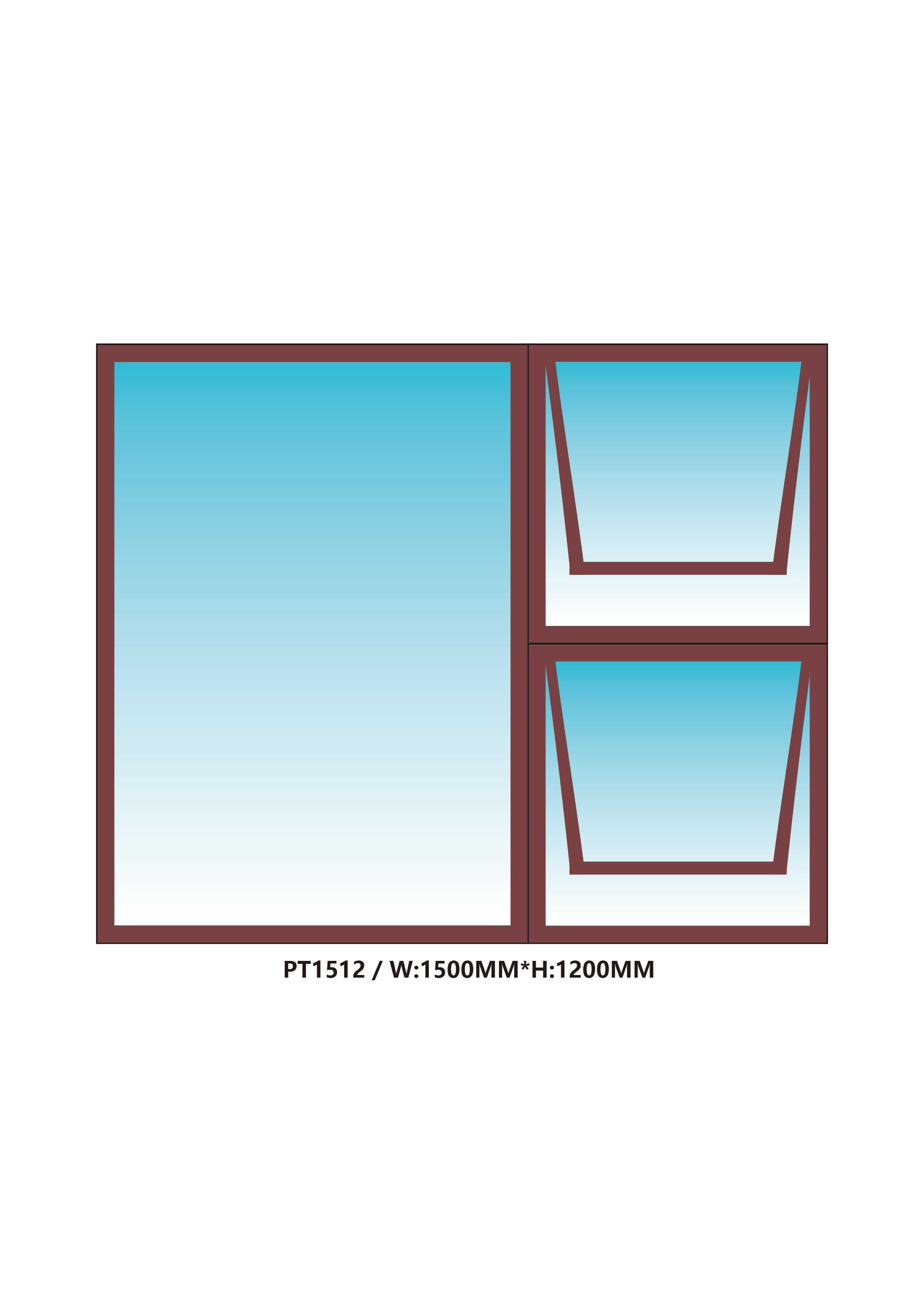 ALUMINIUM WINDOW PT1512 BRONZE