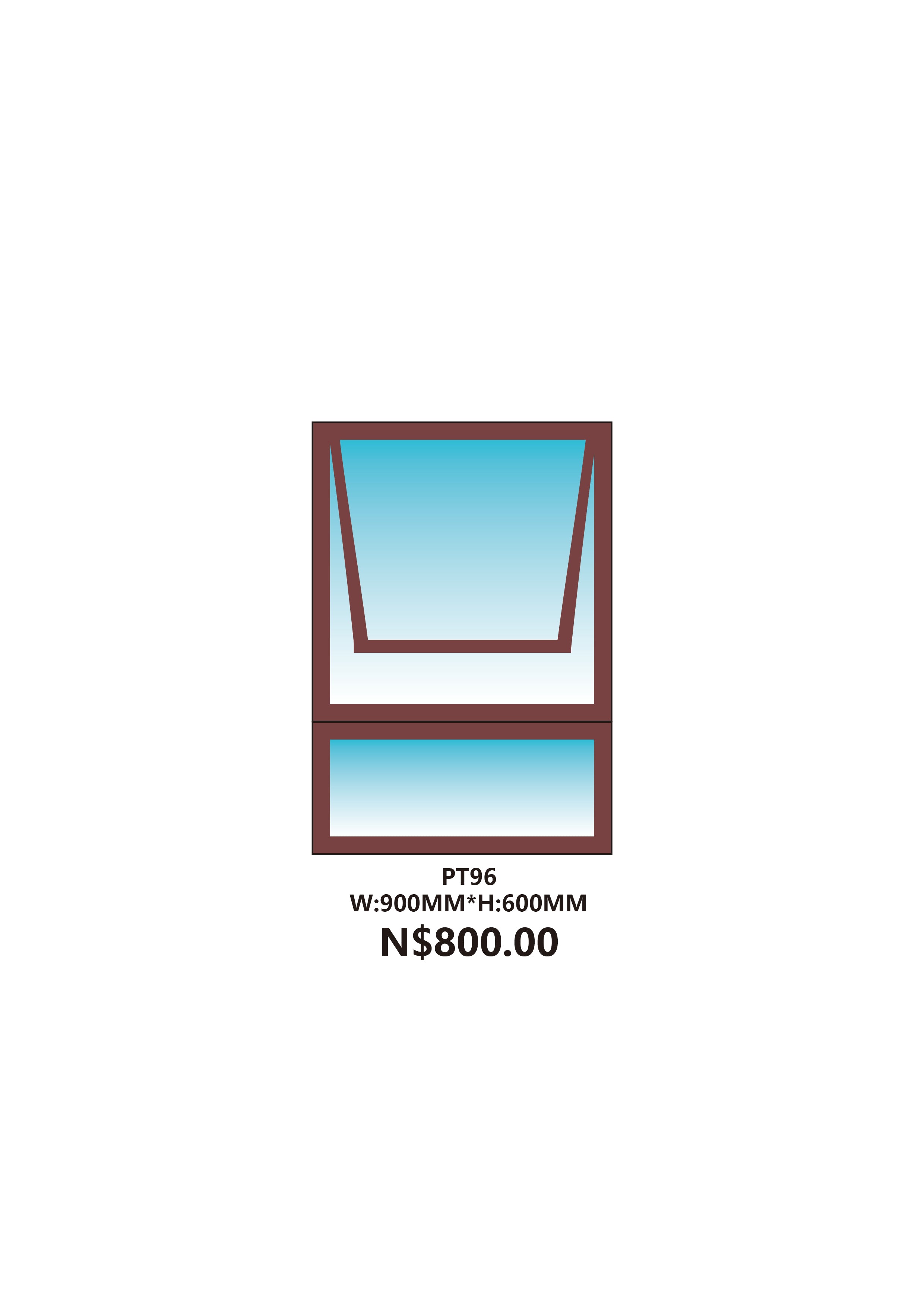 ALUMINIUM WINDOW PT69 BRONZE