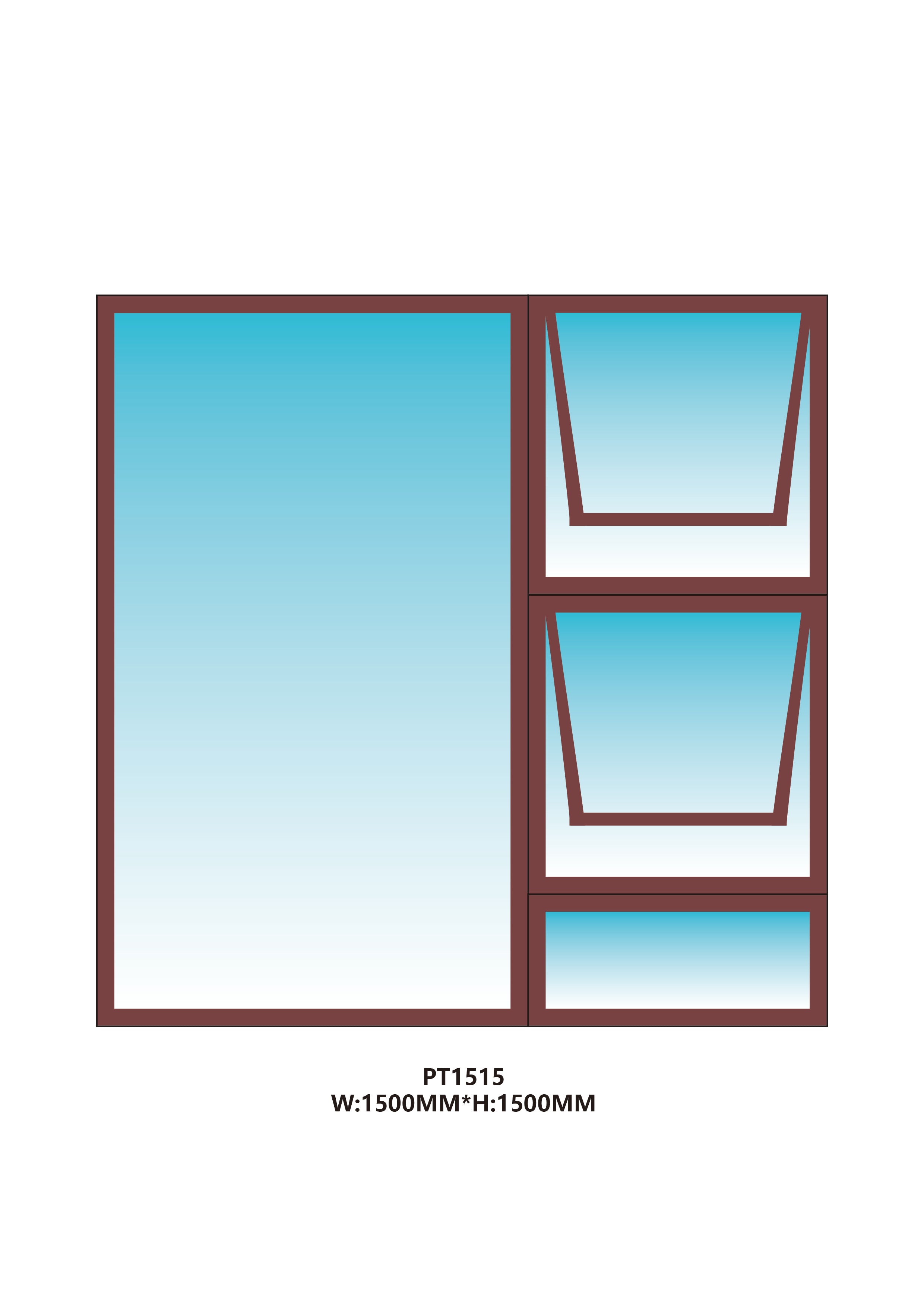 ALUMINIUM WINDOW PT1515 BRONZE