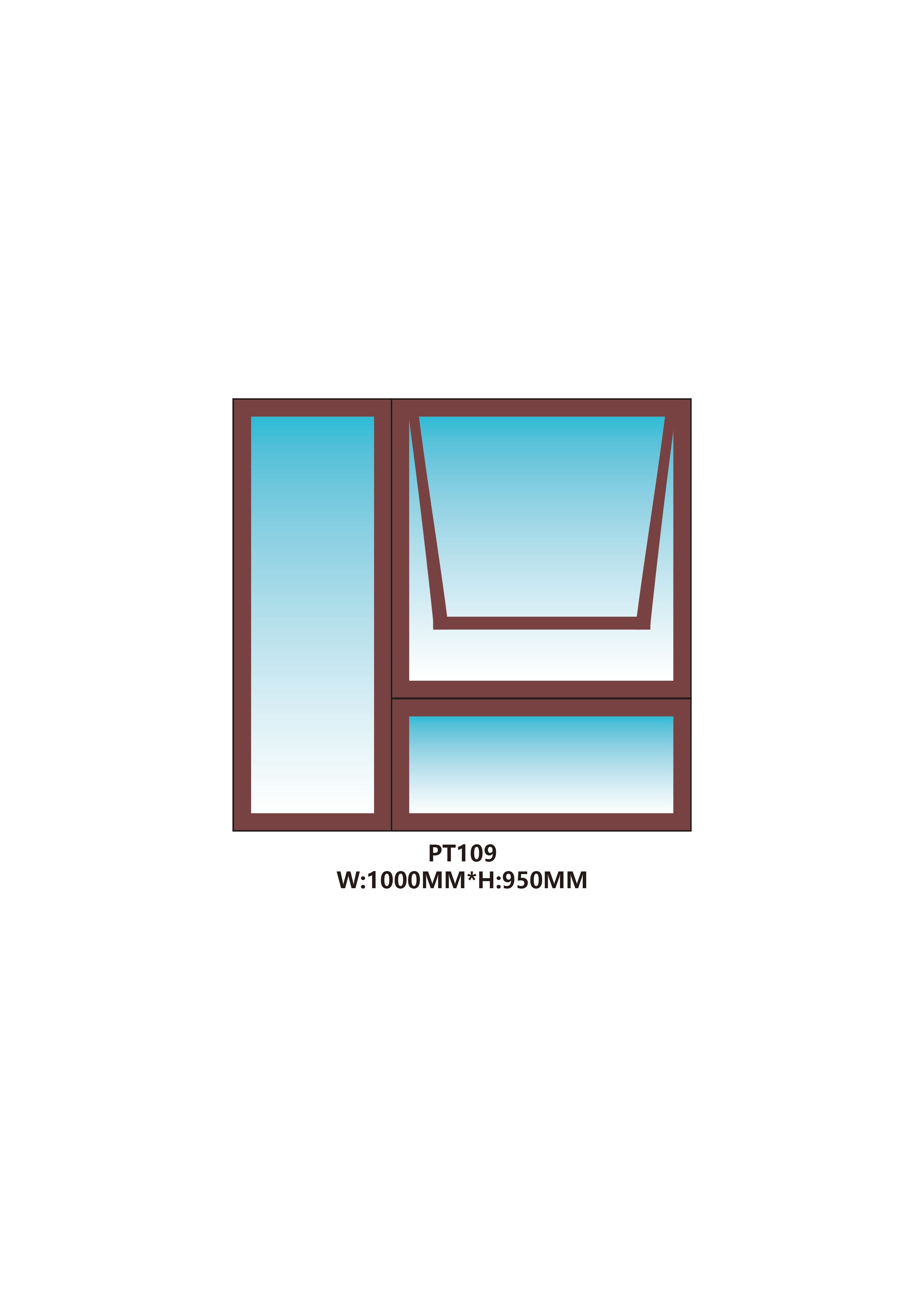 ALUMINIUM WINDOW PT109 BRONZE