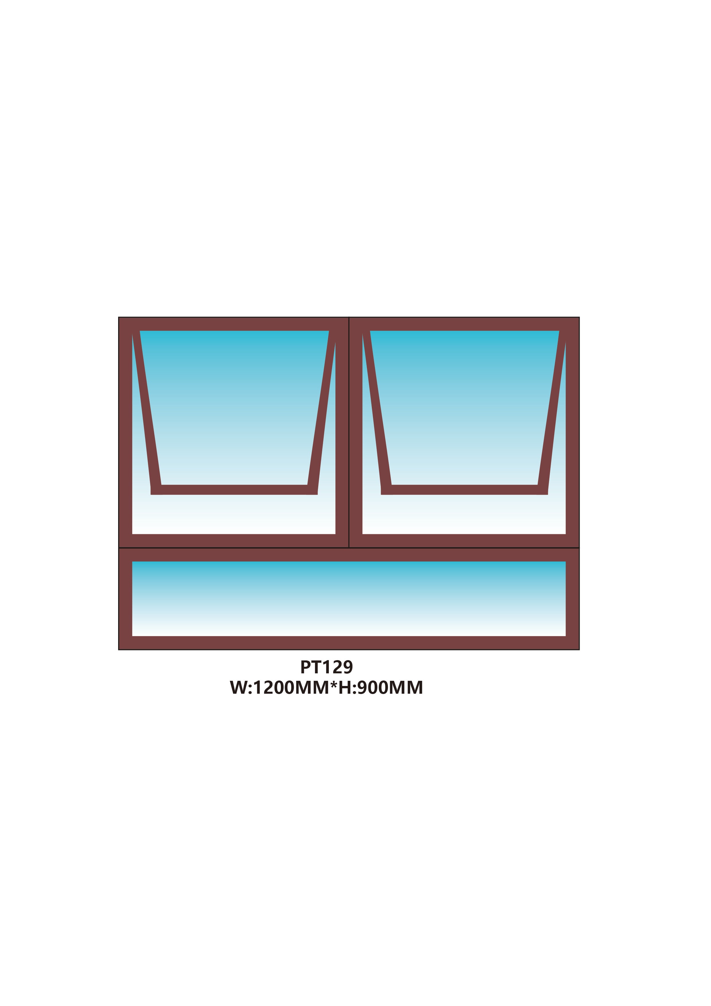 ALUMINIUM WINDOW PT129 BRONZE