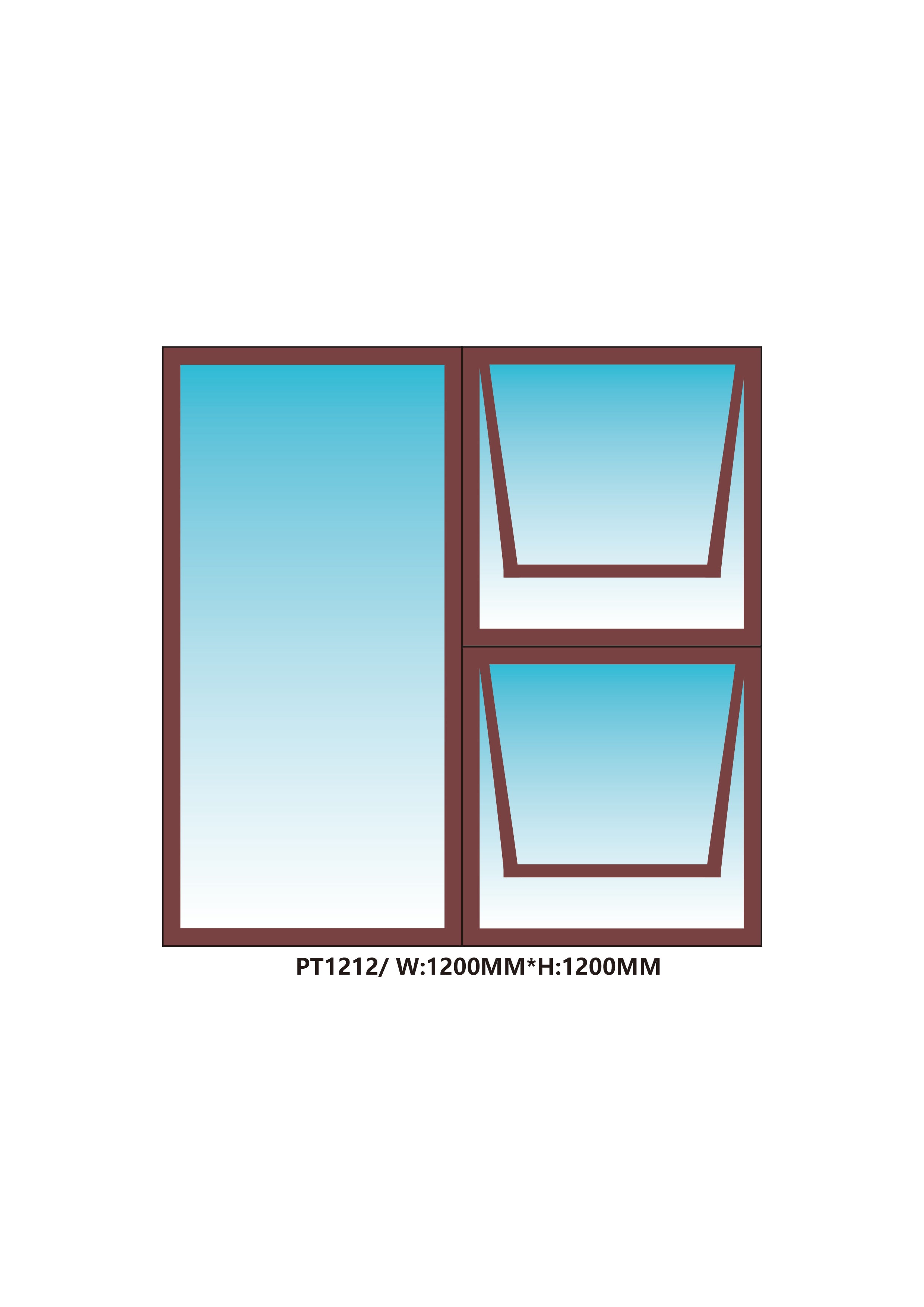 ALUMINIUM WINDOW PT1212 BRONZE